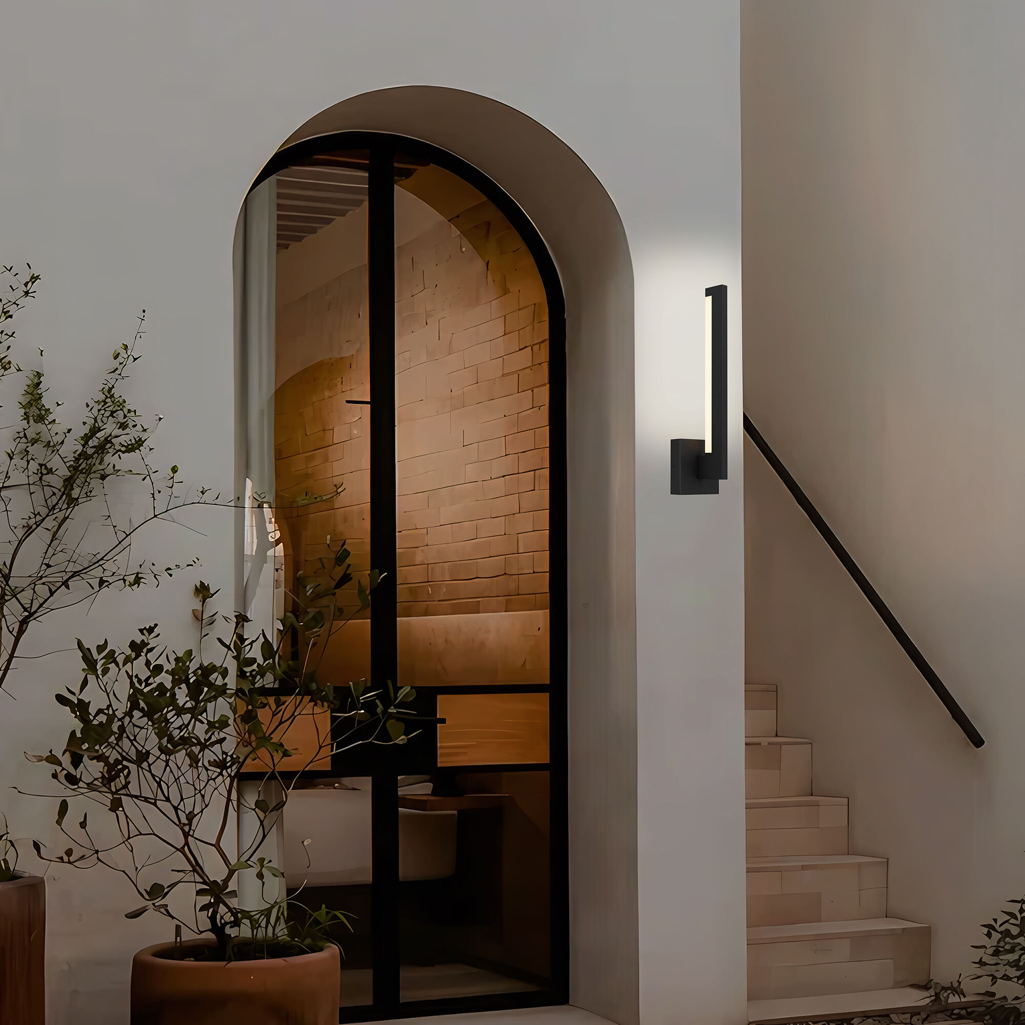 Lana LED 18 inch Sand Black Outdoor Wall Sconce